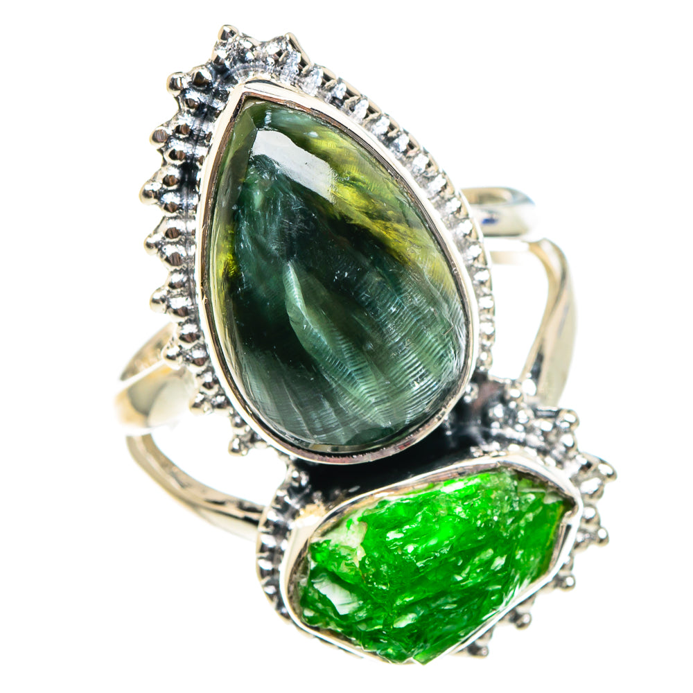 Seraphinite Rings handcrafted by Anasilvercos - RING94338