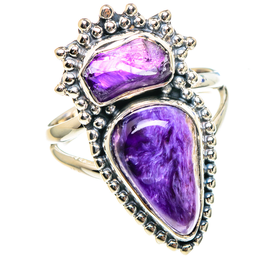 Charoite Rings handcrafted by Anasilvercos - RING94347