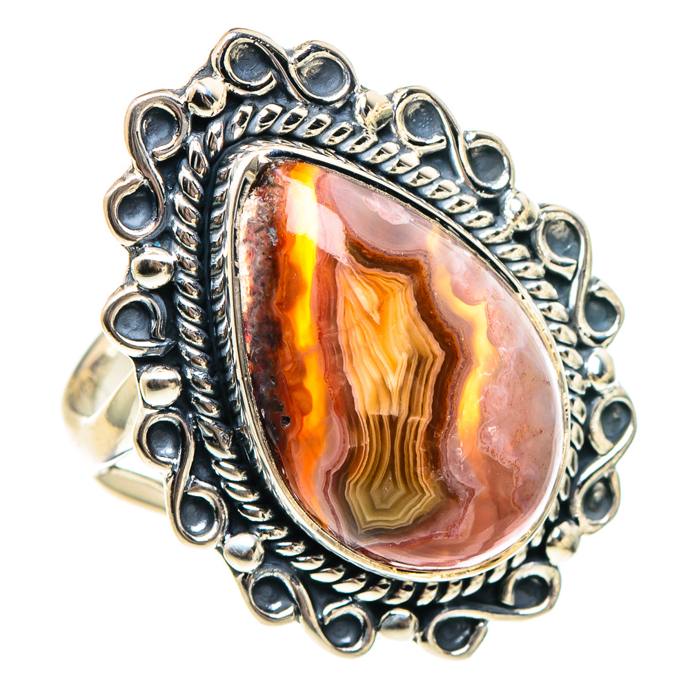 Crazy Lace Agate Rings handcrafted by Anasilvercos - RING94363