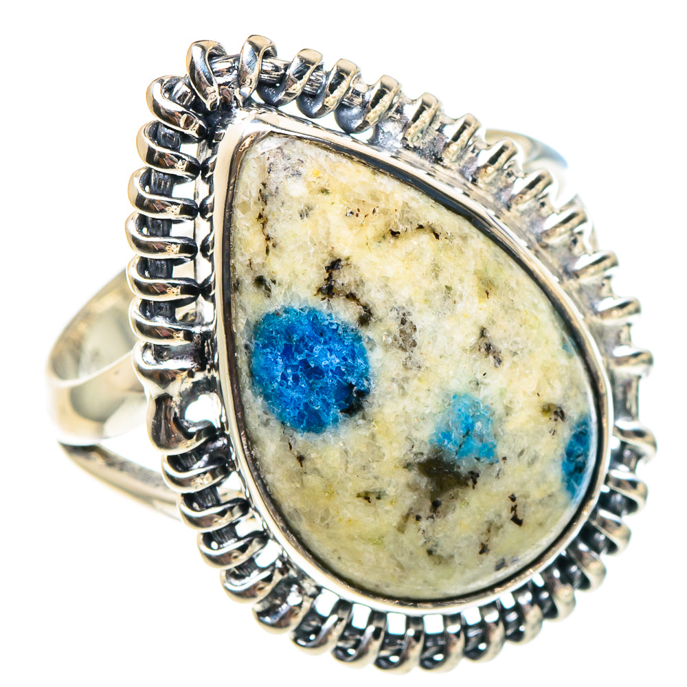 K2 Blue Azurite Rings handcrafted by Anasilvercos - RING94376 - Photo 2