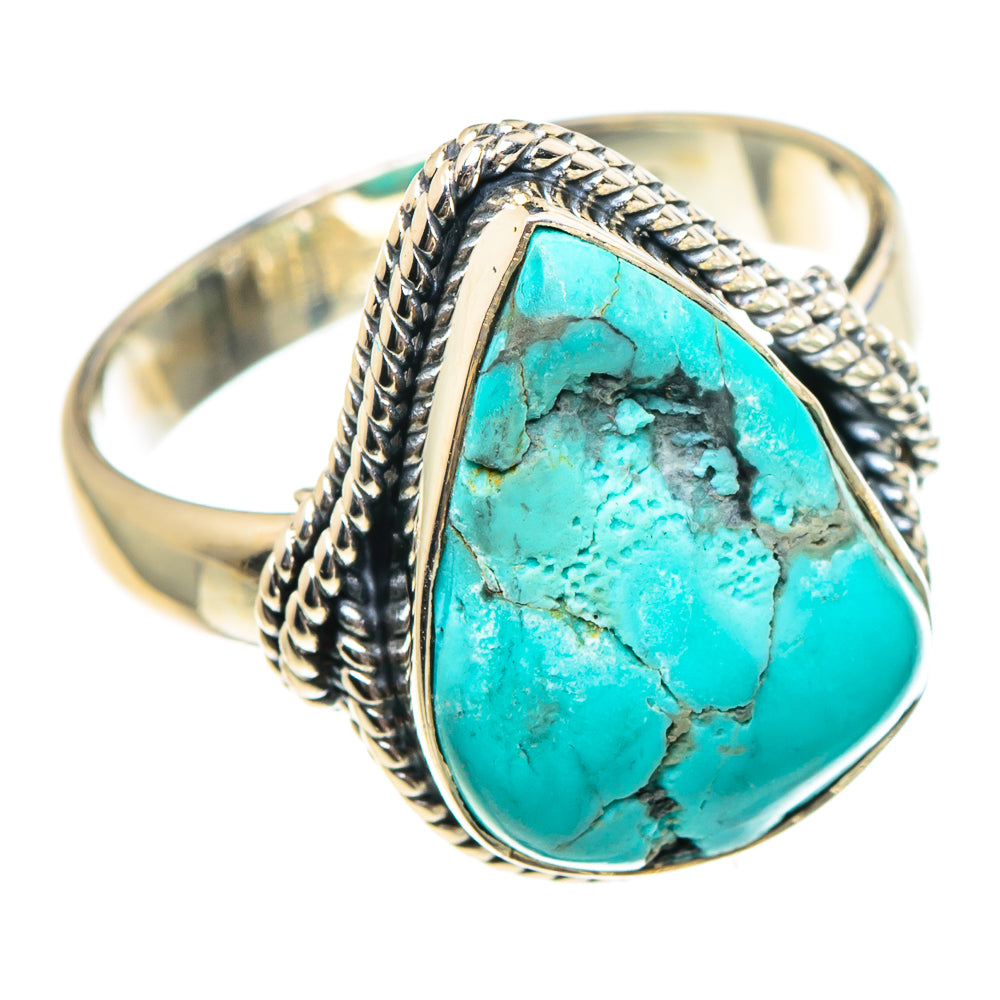 Tibetan Turquoise Rings handcrafted by Anasilvercos - RING94416