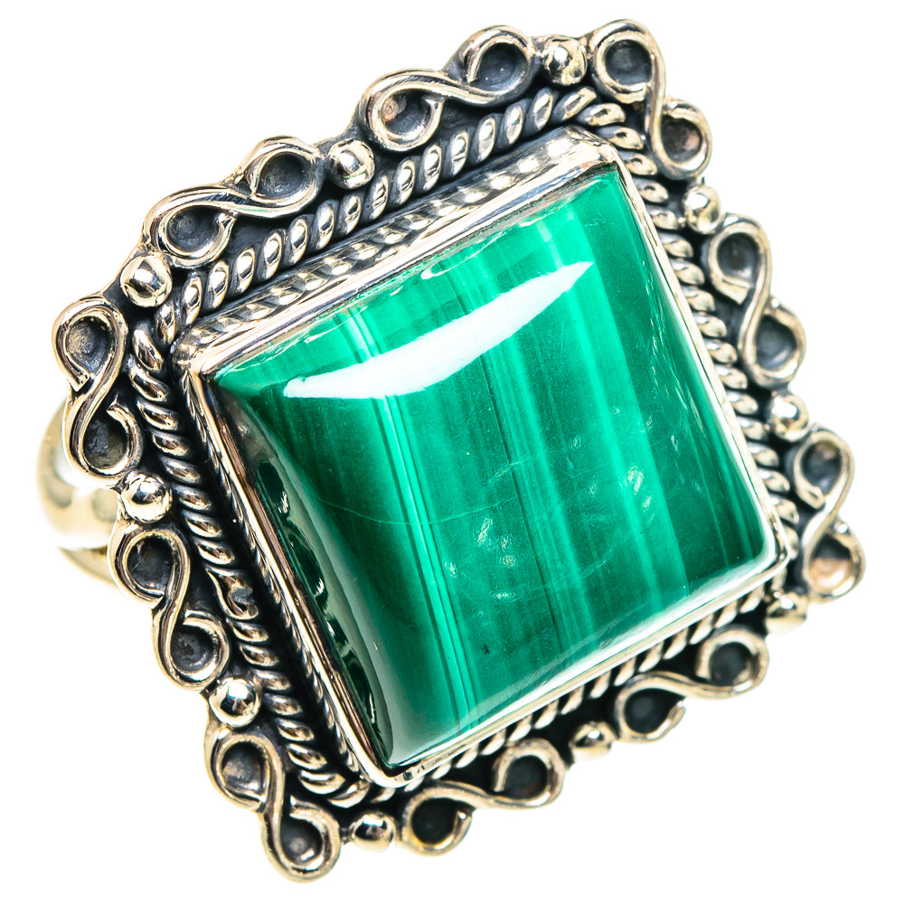 Malachite Rings handcrafted by Anasilvercos - RING94424