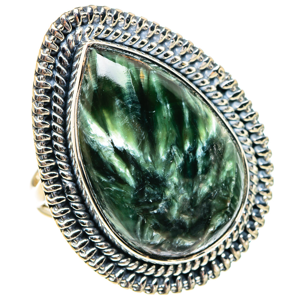 Seraphinite Rings handcrafted by Anasilvercos - RING94430