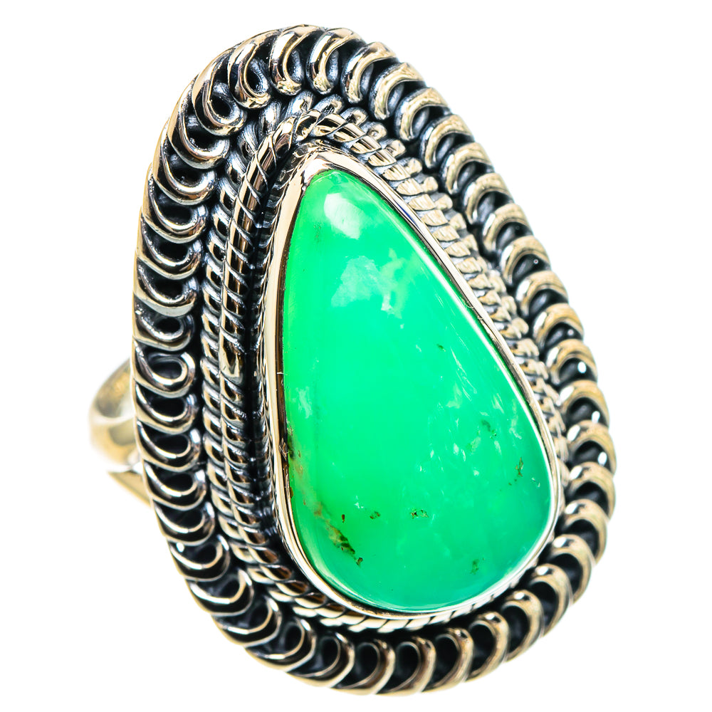 Chrysoprase Rings handcrafted by Anasilvercos - RING94431