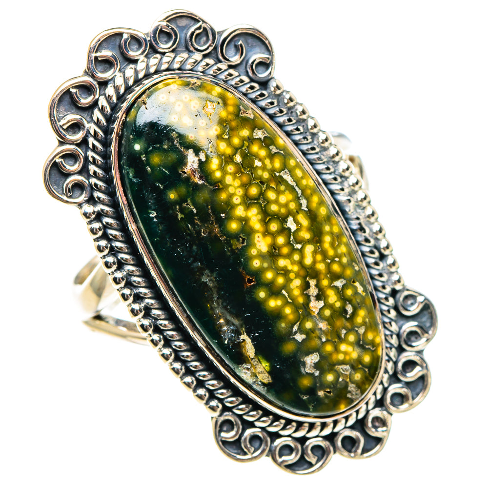 Ocean Jasper Rings handcrafted by Anasilvercos - RING94432
