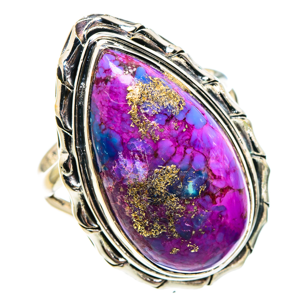 Purple Copper Composite Turquoise Rings handcrafted by Anasilvercos - RING94443