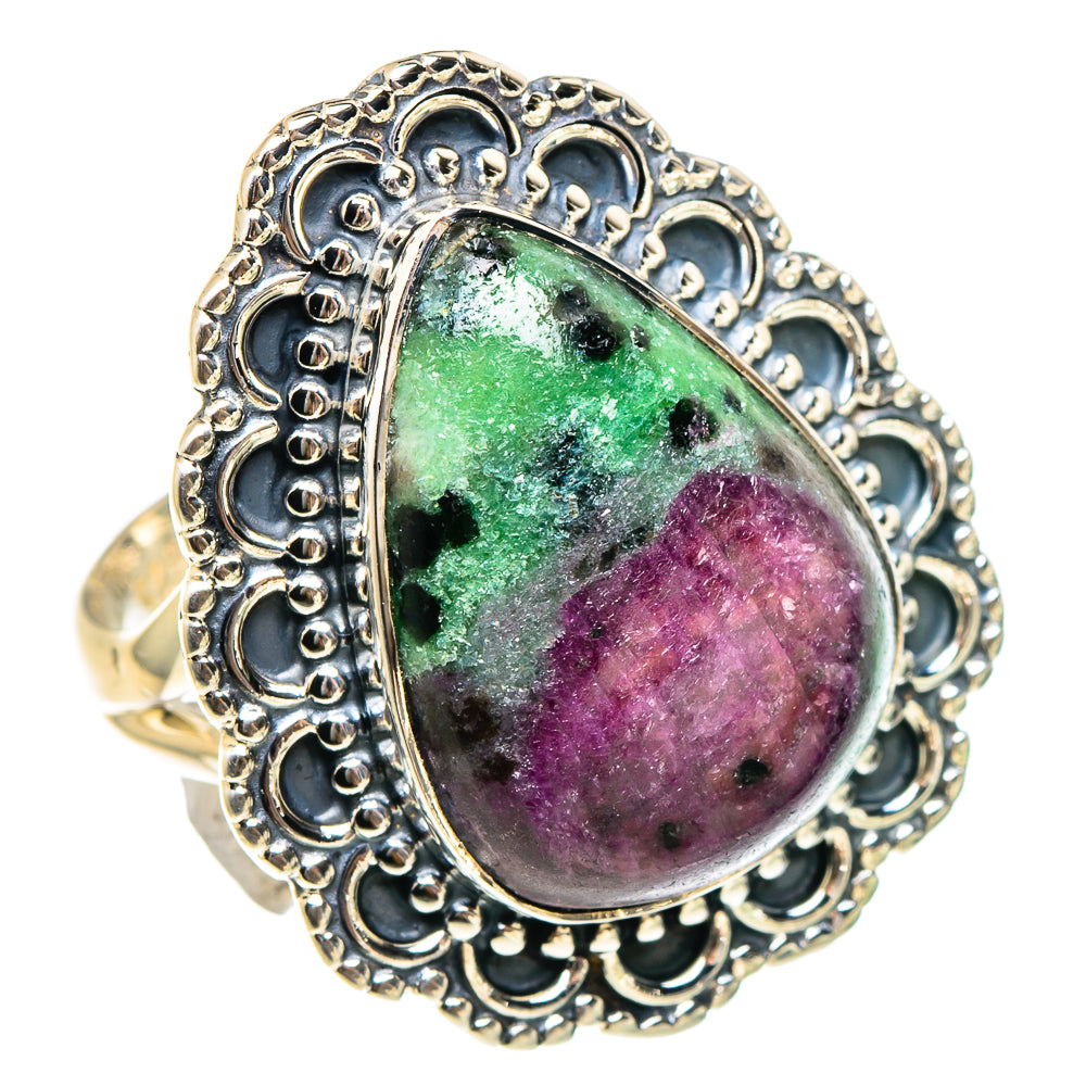 Ruby Zoisite Rings handcrafted by Anasilvercos - RING94454