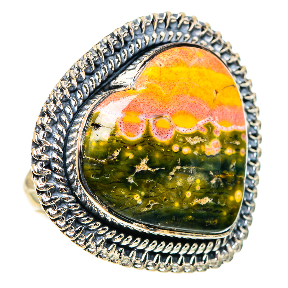 Ocean Jasper Rings handcrafted by Anasilvercos - RING94455