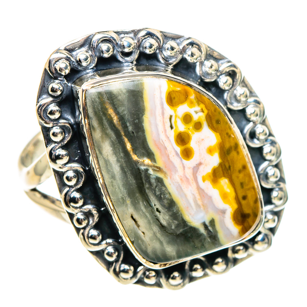 Ocean Jasper Rings handcrafted by Anasilvercos - RING94467