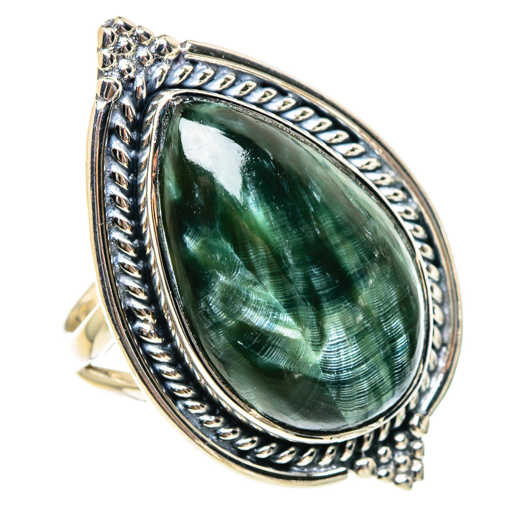 Seraphinite Rings handcrafted by Anasilvercos - RING94468