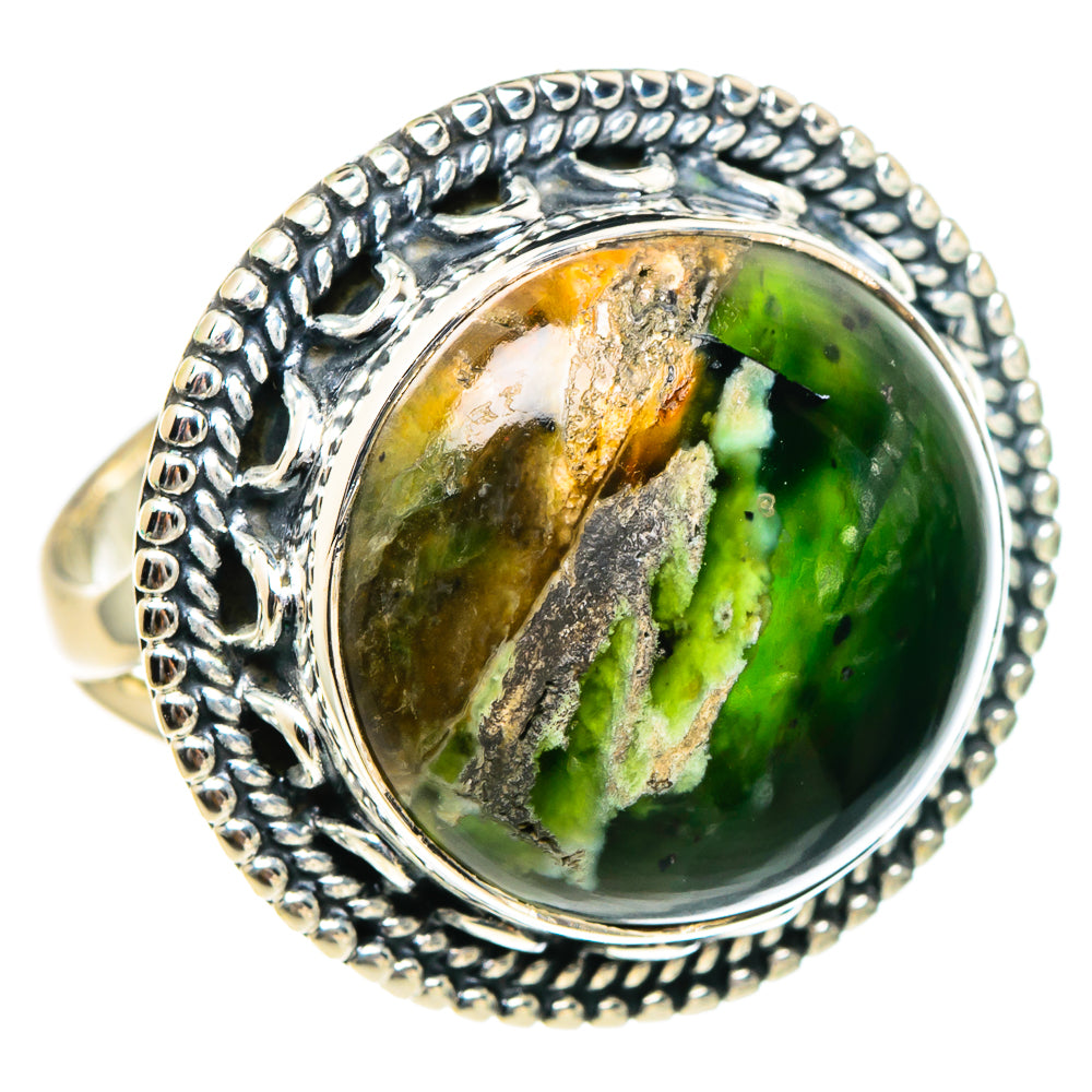 Australian Green Opal Rings handcrafted by Anasilvercos - RING94469