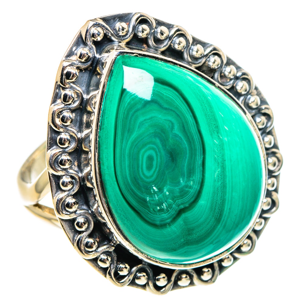 Malachite Rings handcrafted by Anasilvercos - RING94473
