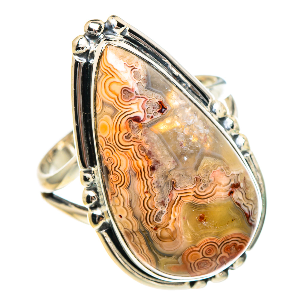 Crazy Lace Agate Rings handcrafted by Anasilvercos - RING94477