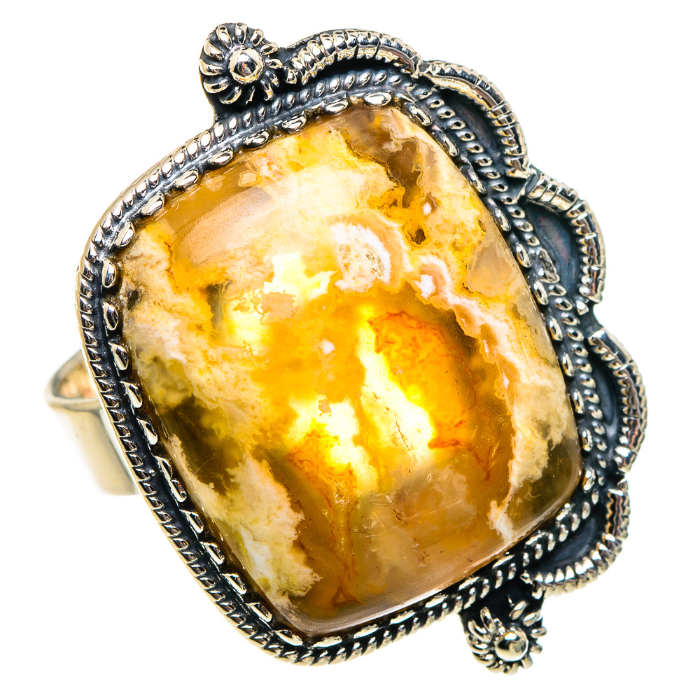 Plume Agate Rings handcrafted by Anasilvercos - RING94482 - Photo 2