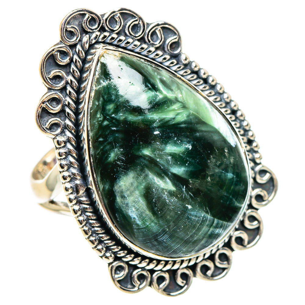 Seraphinite Rings handcrafted by Anasilvercos - RING94502 - Photo 2