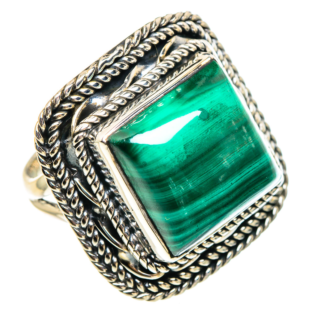 Malachite Rings handcrafted by Anasilvercos - RING94505