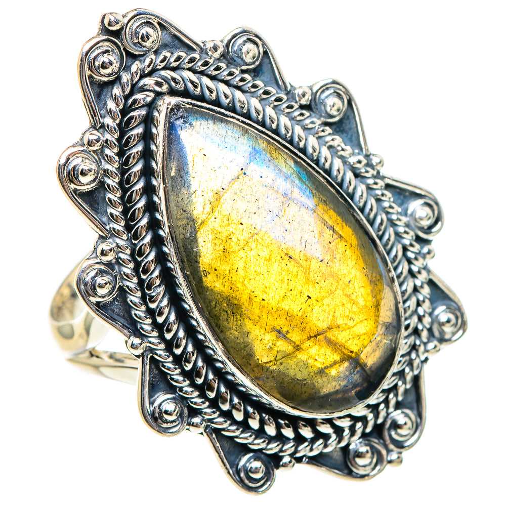 Labradorite Rings handcrafted by Anasilvercos - RING94538