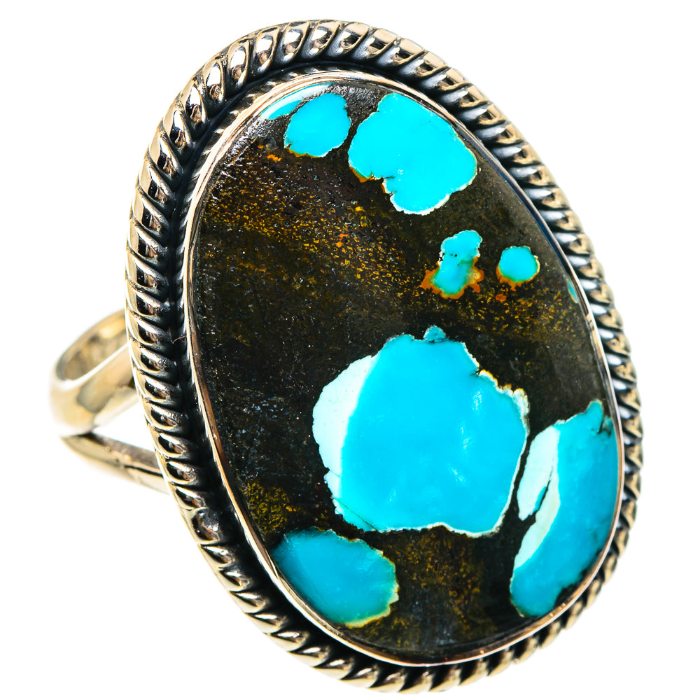 Tibetan Turquoise Rings handcrafted by Anasilvercos - RING94541