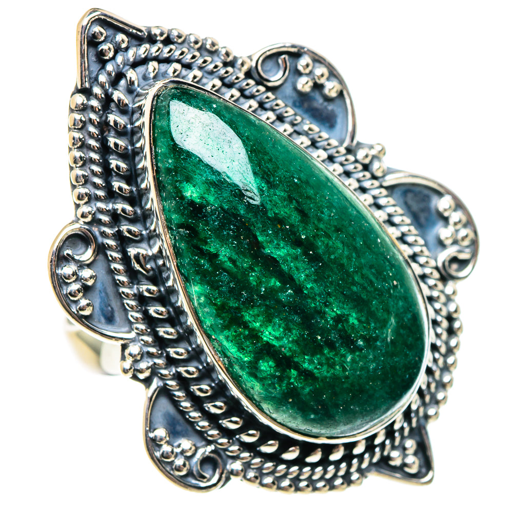 Green Aventurine Rings handcrafted by Anasilvercos - RING94546