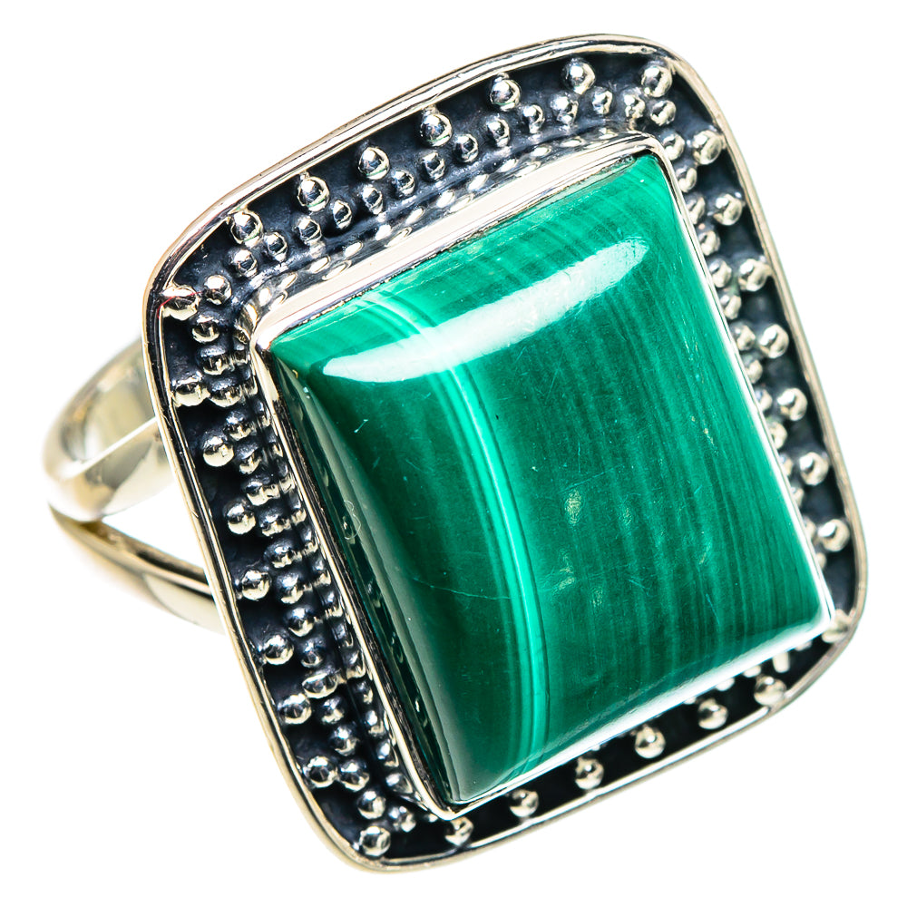 Malachite Rings handcrafted by Anasilvercos - RING94555