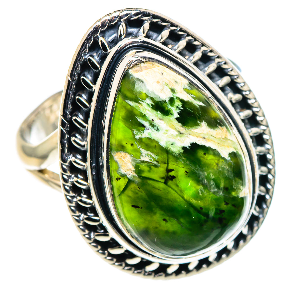 Australian Green Opal Rings handcrafted by Anasilvercos - RING94557