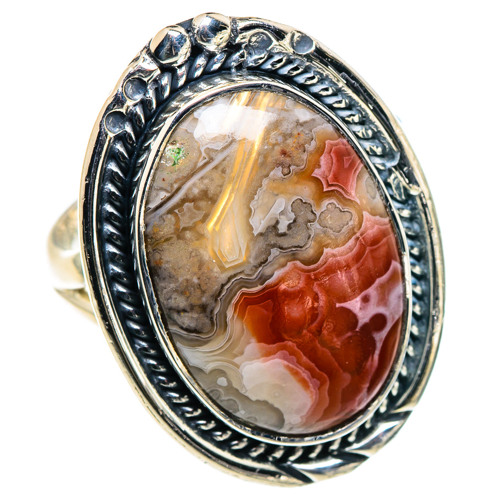 Crazy Lace Agate Rings handcrafted by Anasilvercos - RING94559