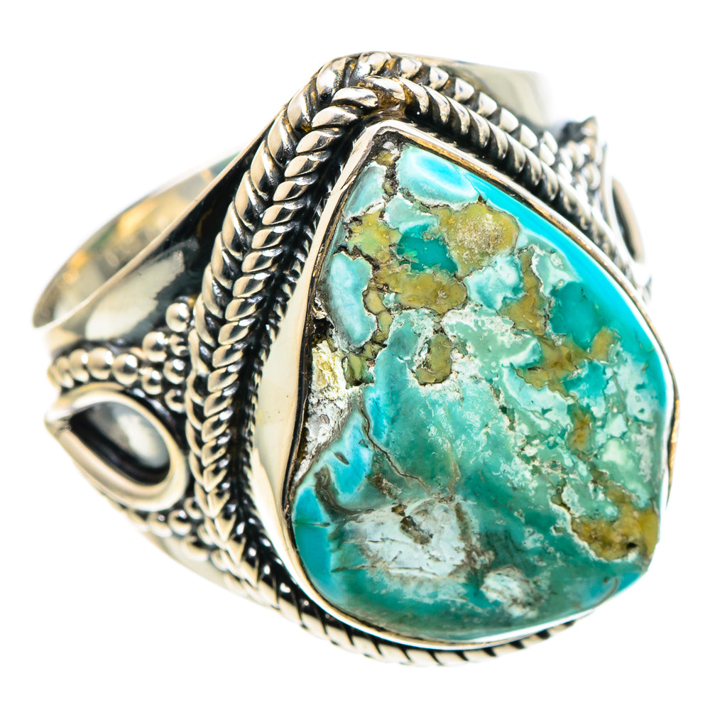 Tibetan Turquoise Rings handcrafted by Anasilvercos - RING94580