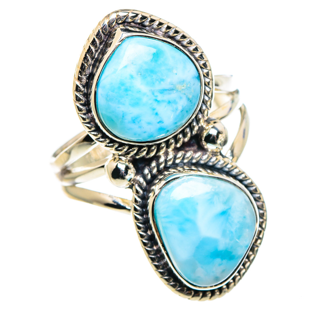 Larimar Rings handcrafted by Anasilvercos - RING94582