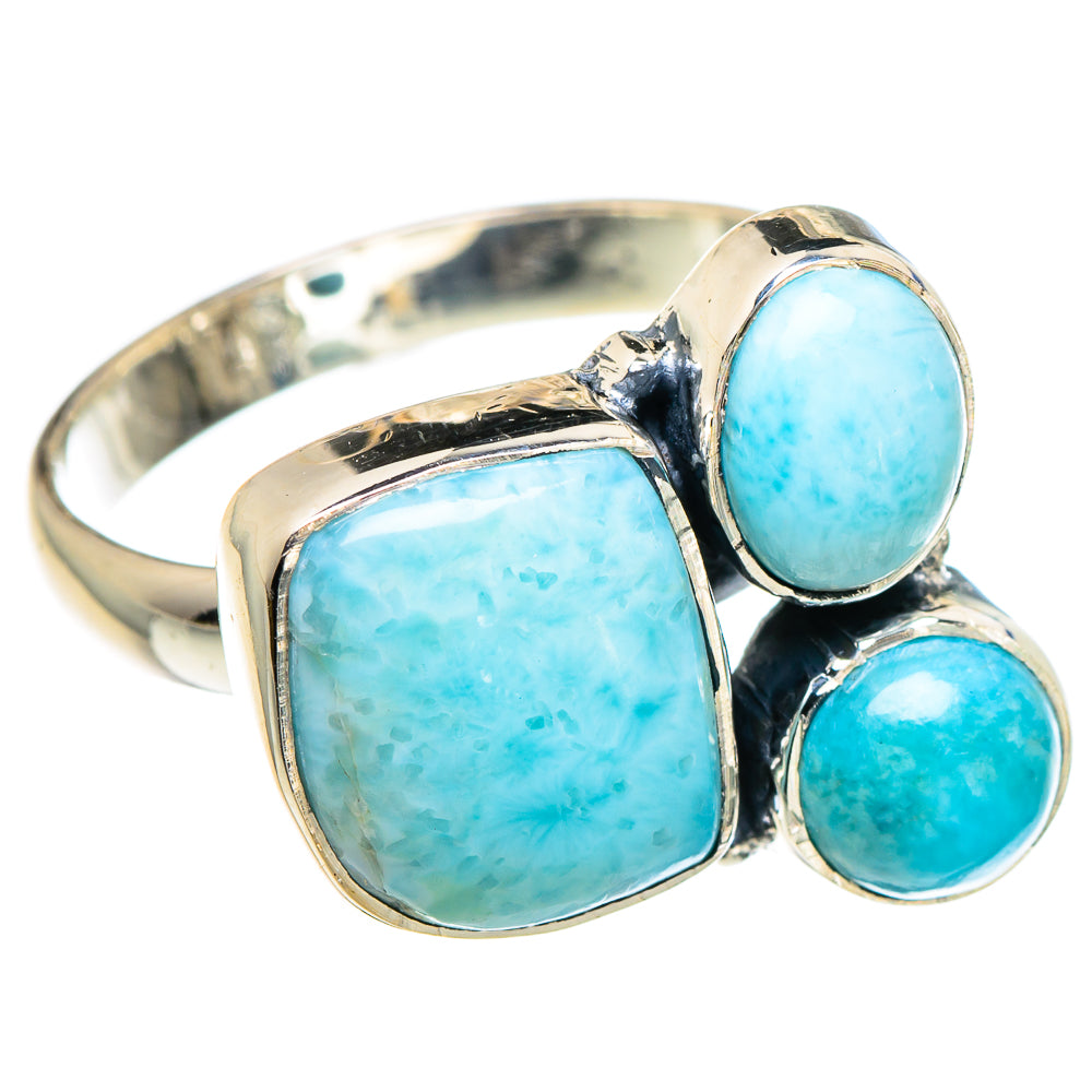Larimar Rings handcrafted by Anasilvercos - RING94603