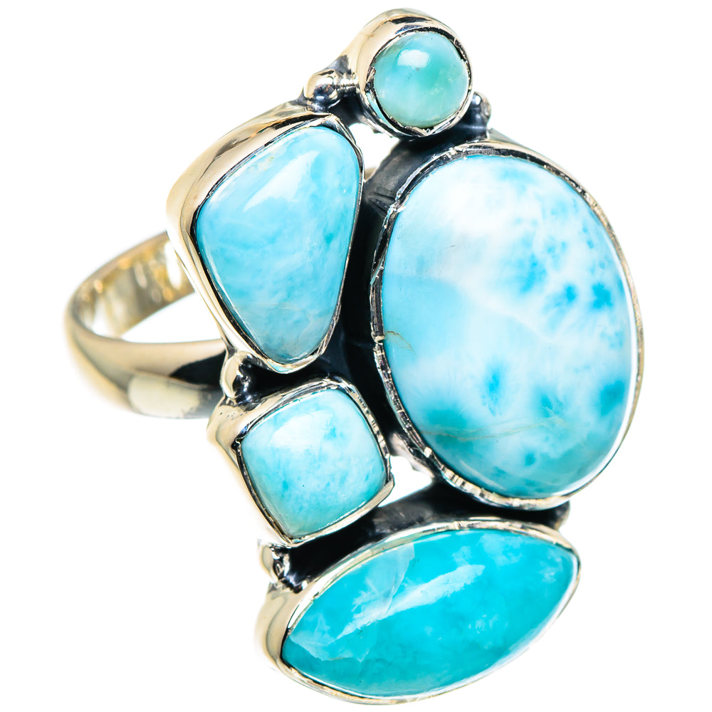Larimar Rings handcrafted by Anasilvercos - RING94606
