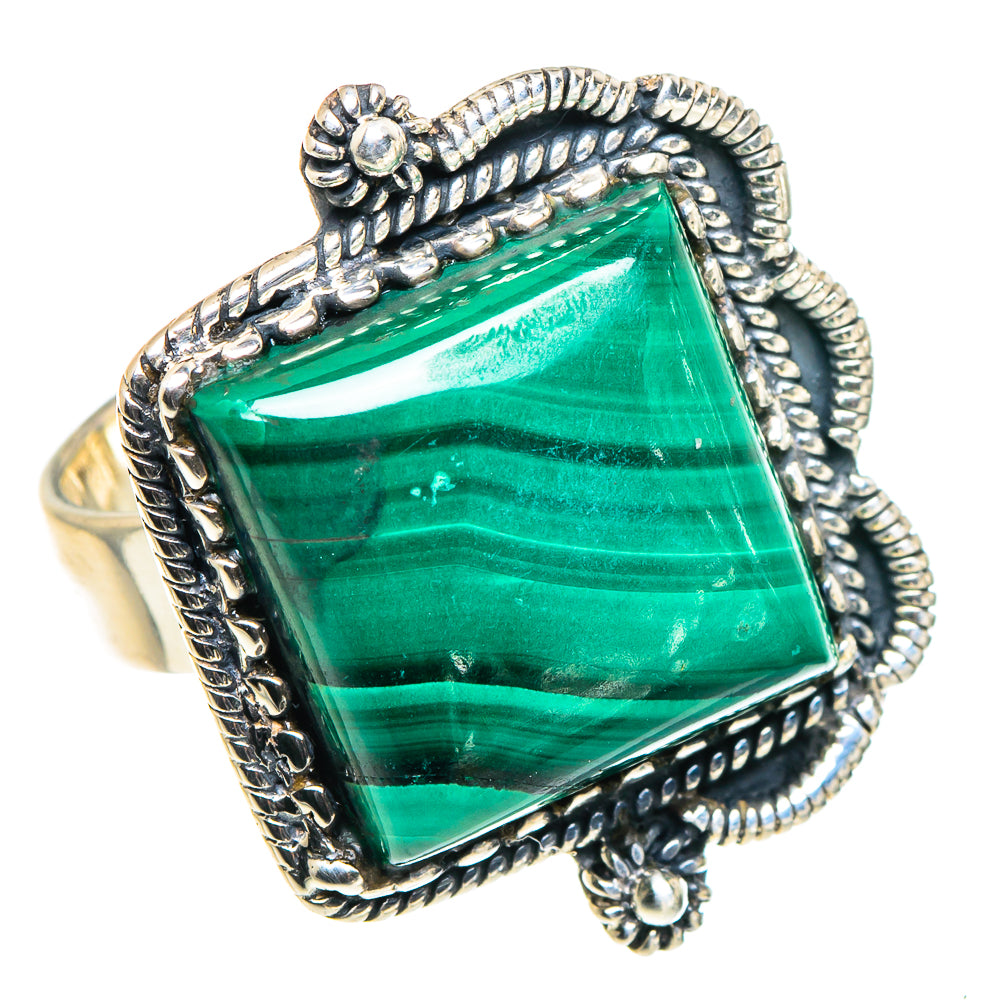Malachite Rings handcrafted by Anasilvercos - RING94608