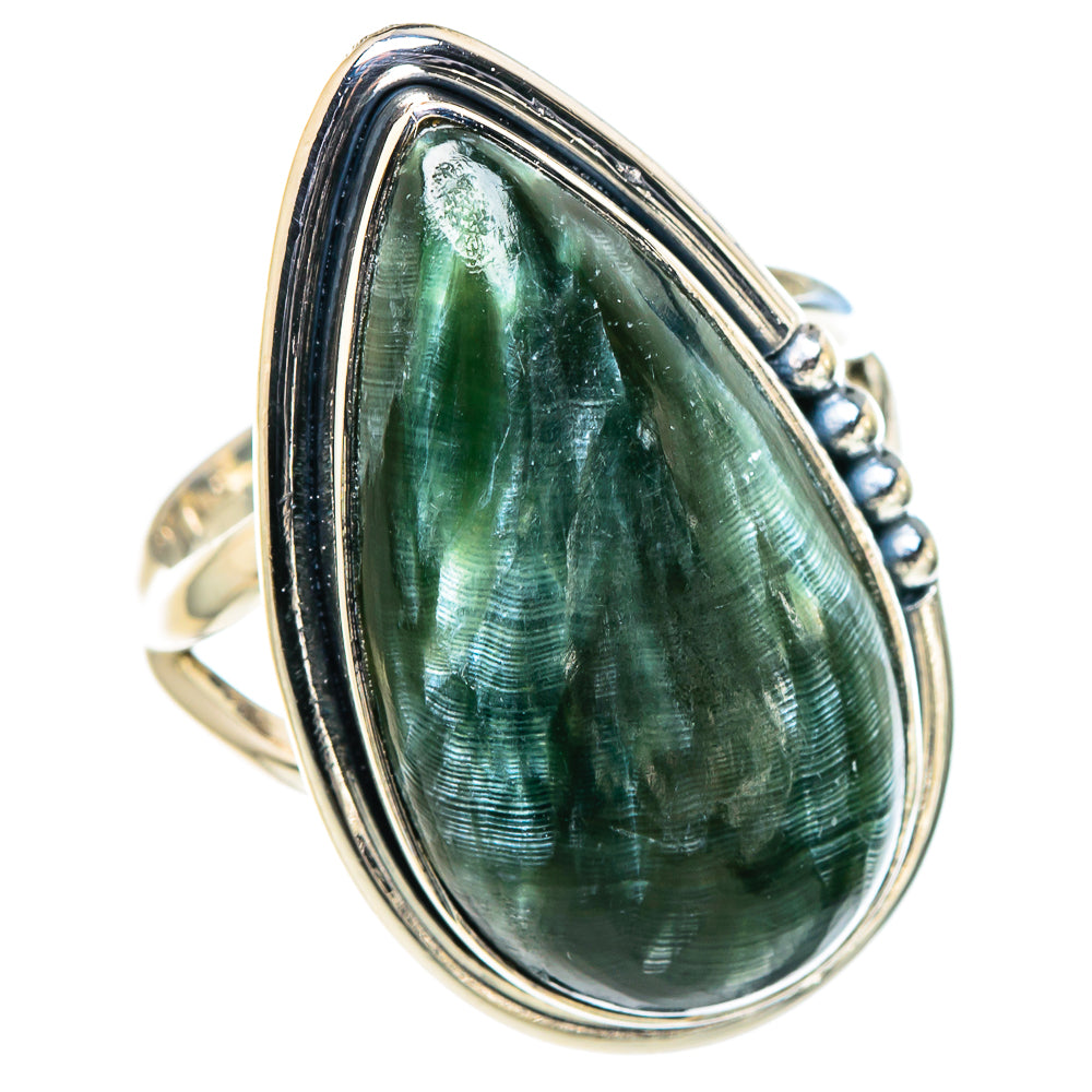Seraphinite Rings handcrafted by Anasilvercos - RING94609