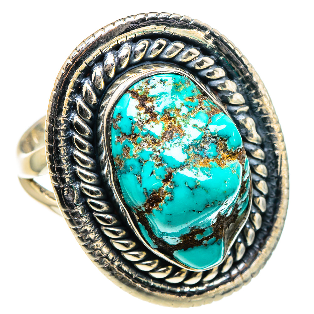 Tibetan Turquoise Rings handcrafted by Anasilvercos - RING94622