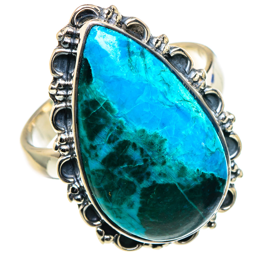 Chrysocolla Rings handcrafted by Anasilvercos - RING94624
