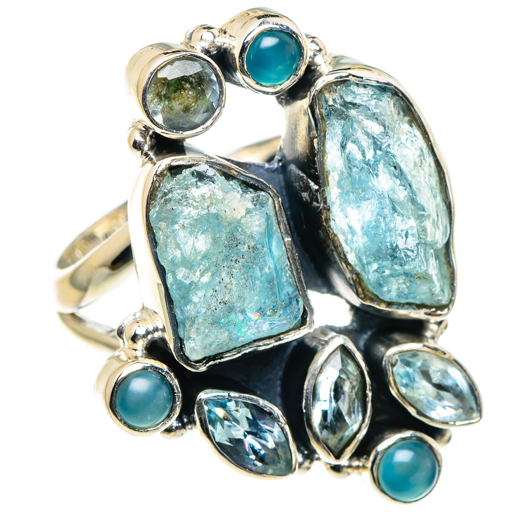 Aquamarine Rings handcrafted by Anasilvercos - RING94628