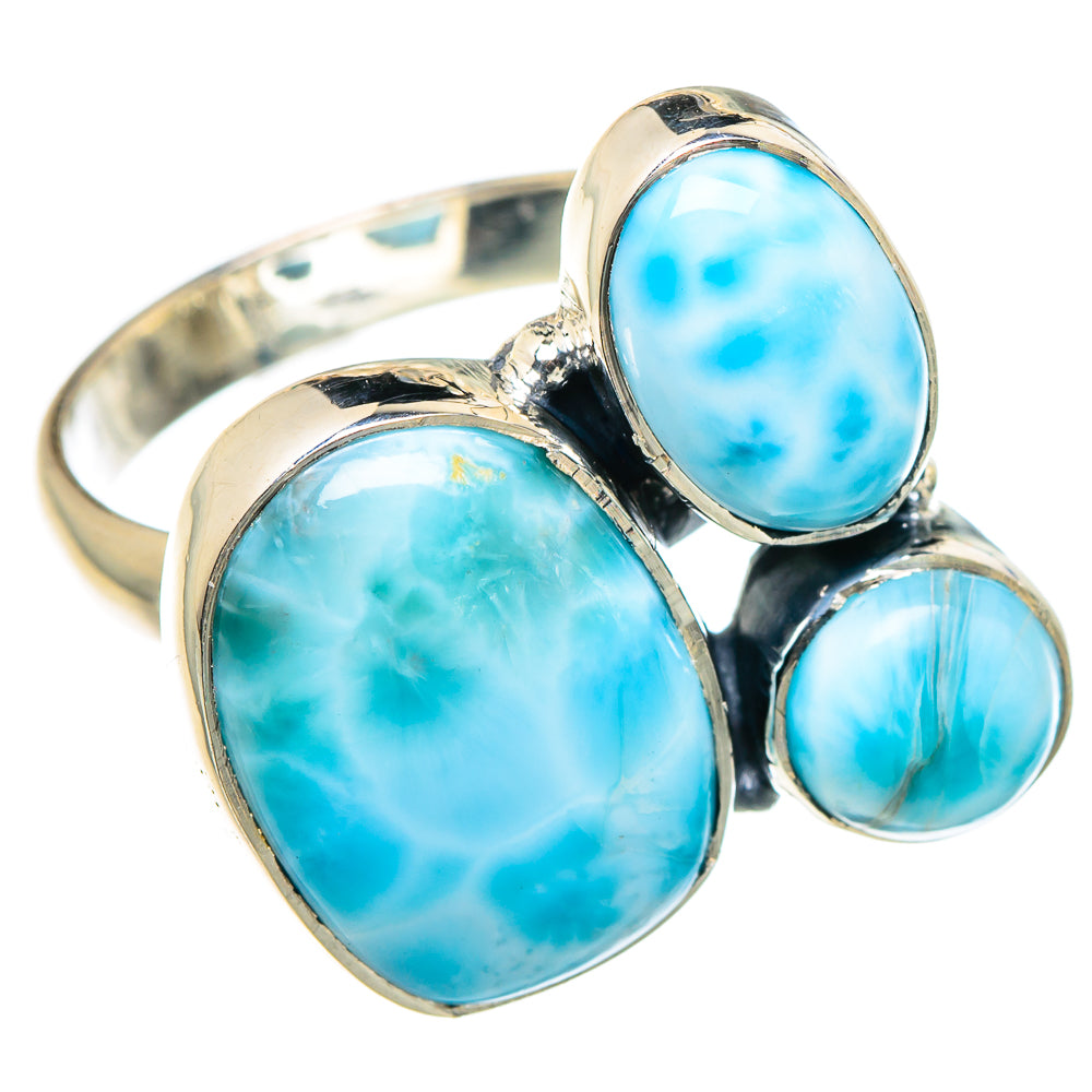 Larimar Rings handcrafted by Anasilvercos - RING94650