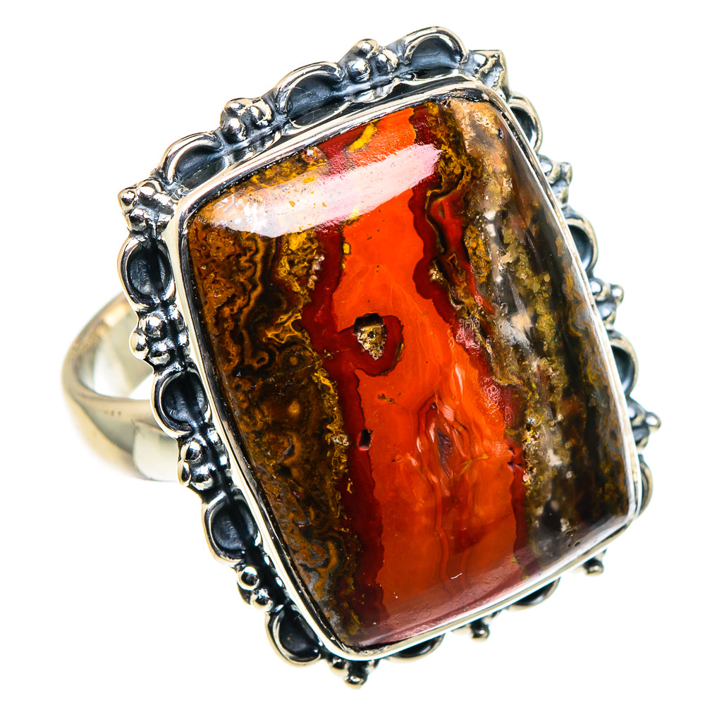 Morocco Agate Rings handcrafted by Anasilvercos - RING94662