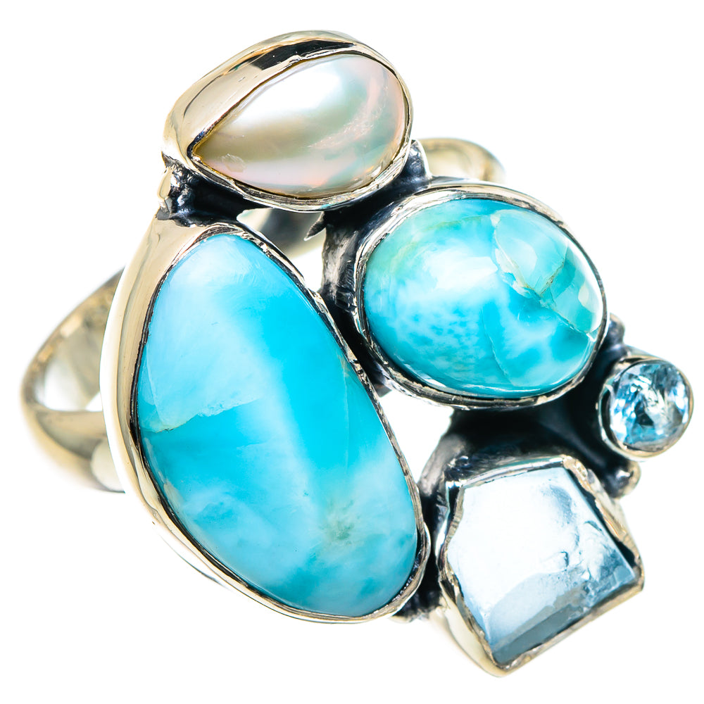 Larimar Rings handcrafted by Anasilvercos - RING94672