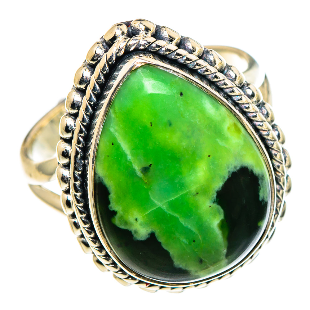 Australian Green Opal Rings handcrafted by Anasilvercos - RING94683