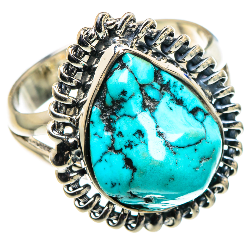 Tibetan Turquoise Rings handcrafted by Anasilvercos - RING94698