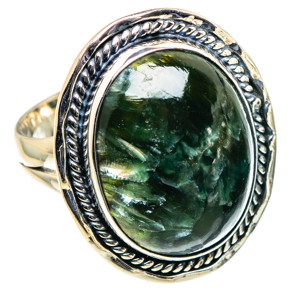 Seraphinite Rings handcrafted by Anasilvercos - RING94714 - Photo 2