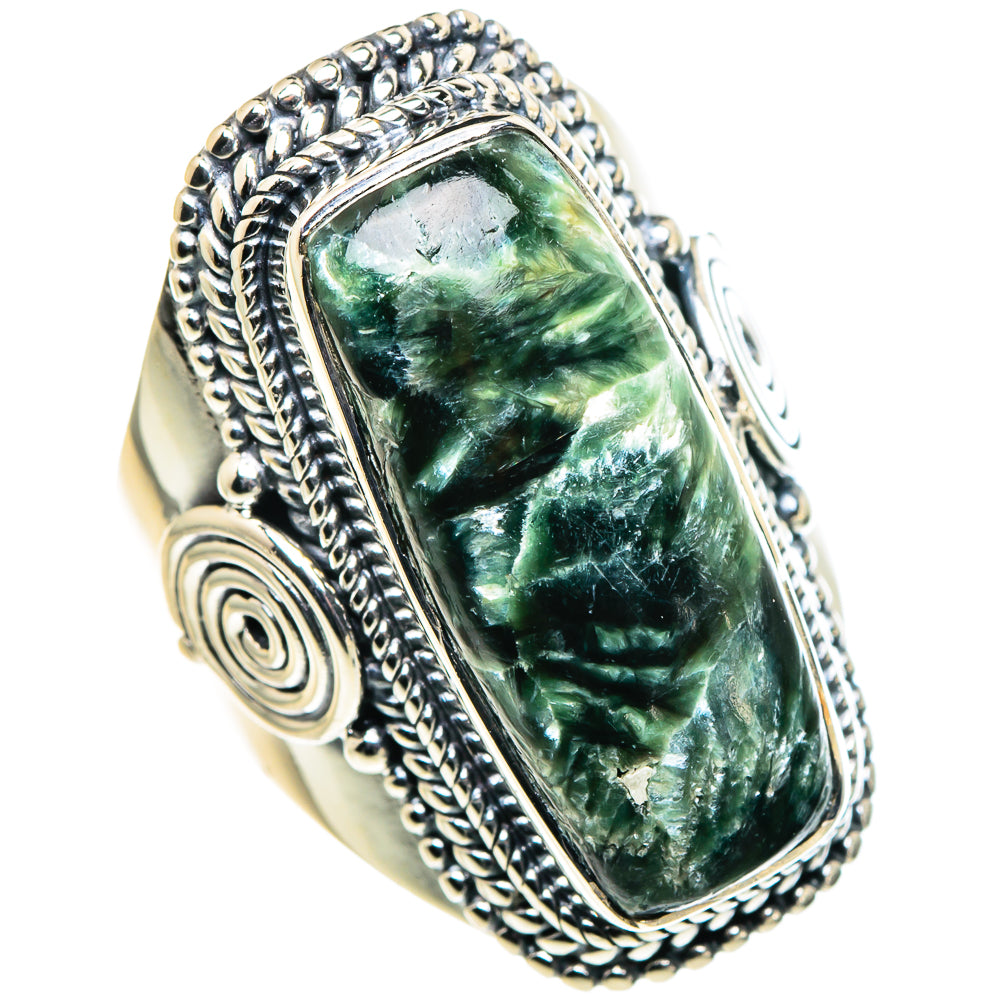 Seraphinite Rings handcrafted by Anasilvercos - RING94716