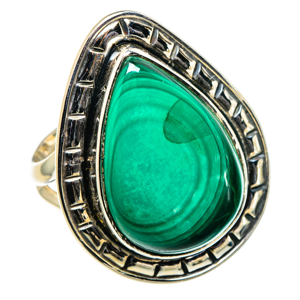 Malachite Rings handcrafted by Anasilvercos - RING94721