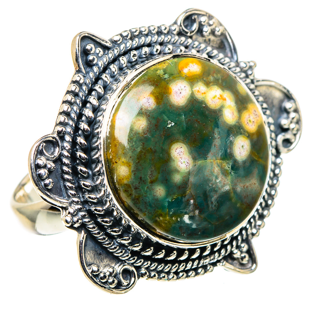 Ocean Jasper Rings handcrafted by Anasilvercos - RING94724 - Photo 2