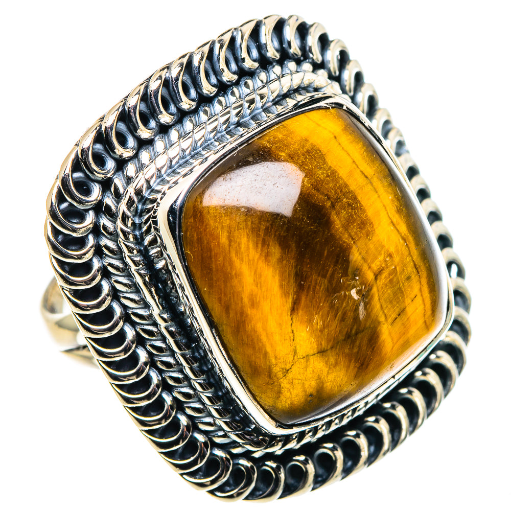 Tiger Eye Rings handcrafted by Anasilvercos - RING94725