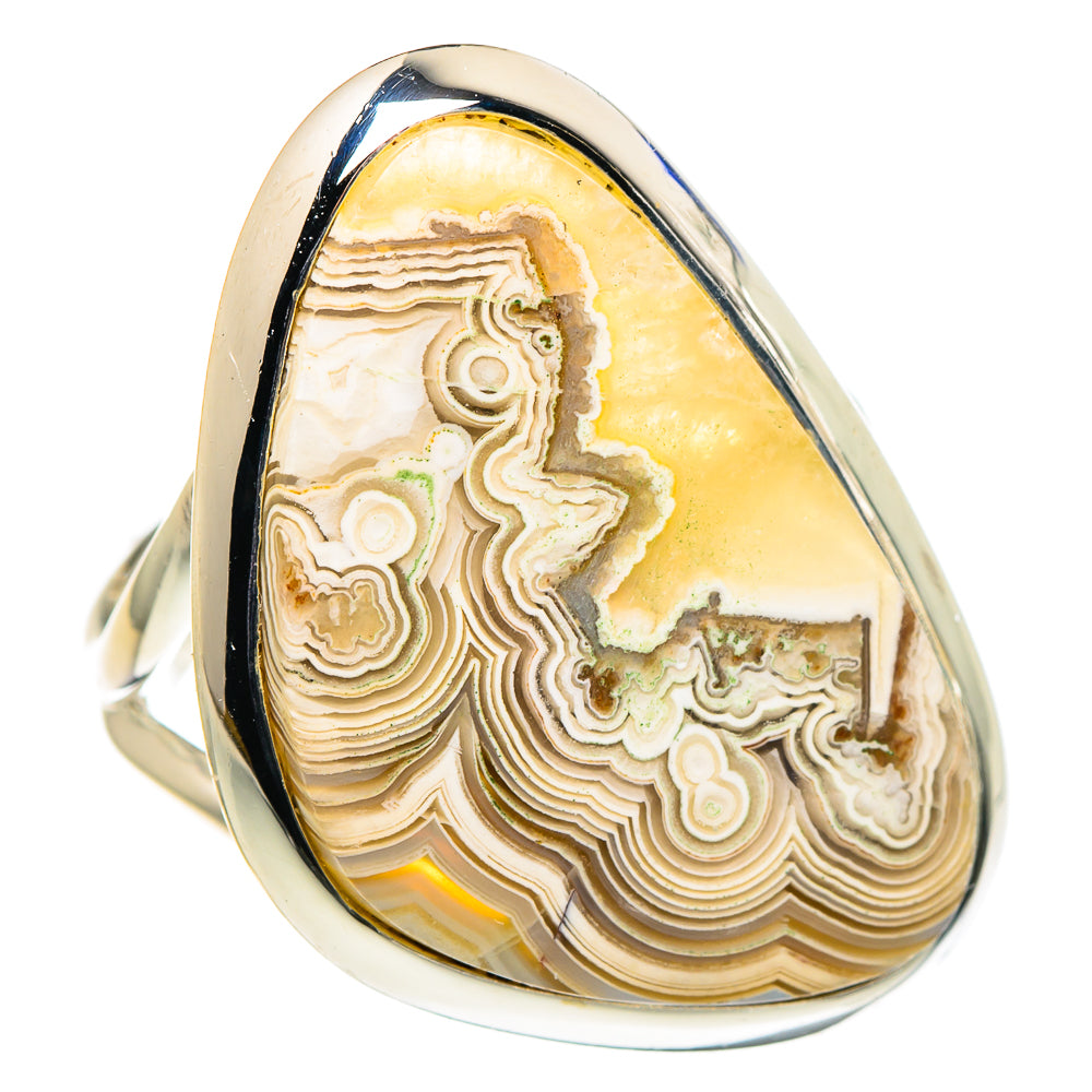 Laguna Lace Agate Rings handcrafted by Anasilvercos - RING94753