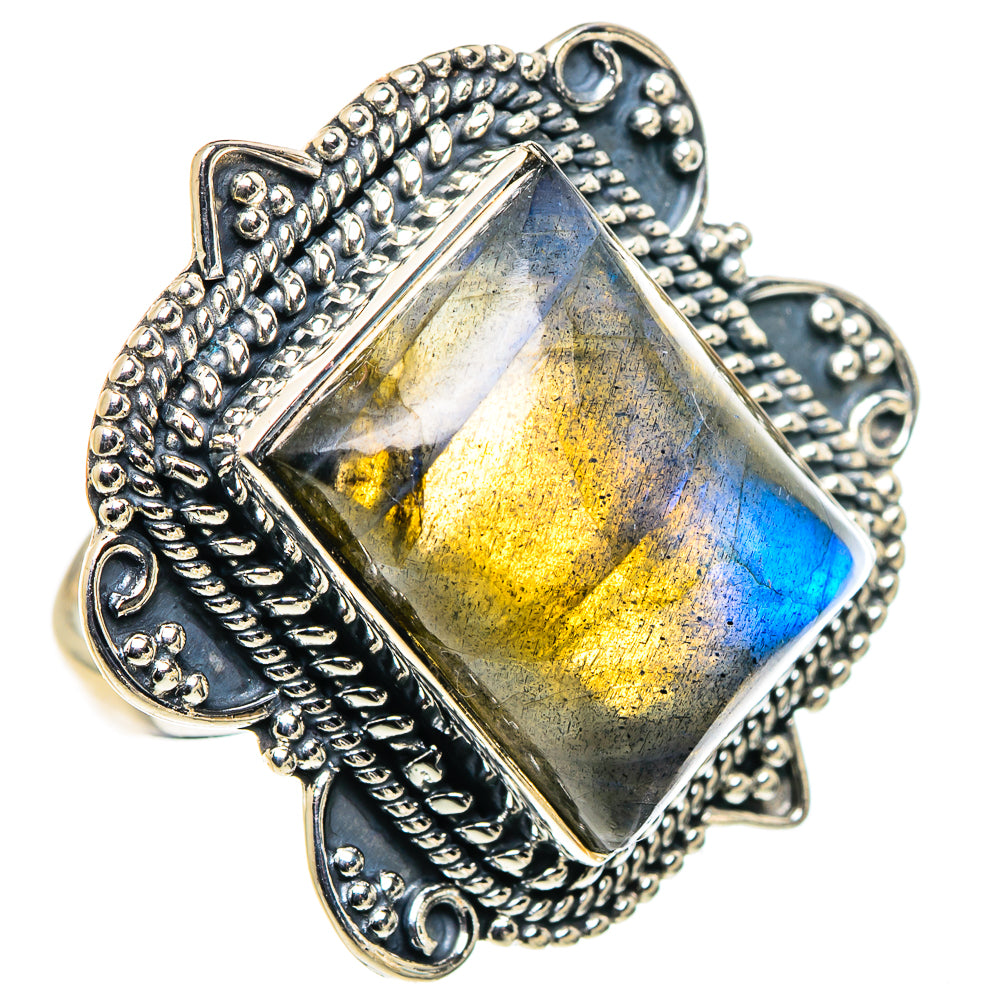 Labradorite Rings handcrafted by Anasilvercos - RING94763