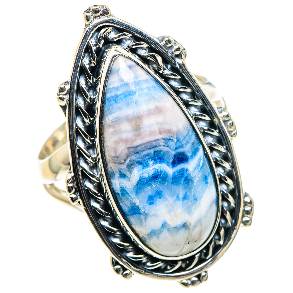 Blue Scheelite Rings handcrafted by Anasilvercos - RING94769