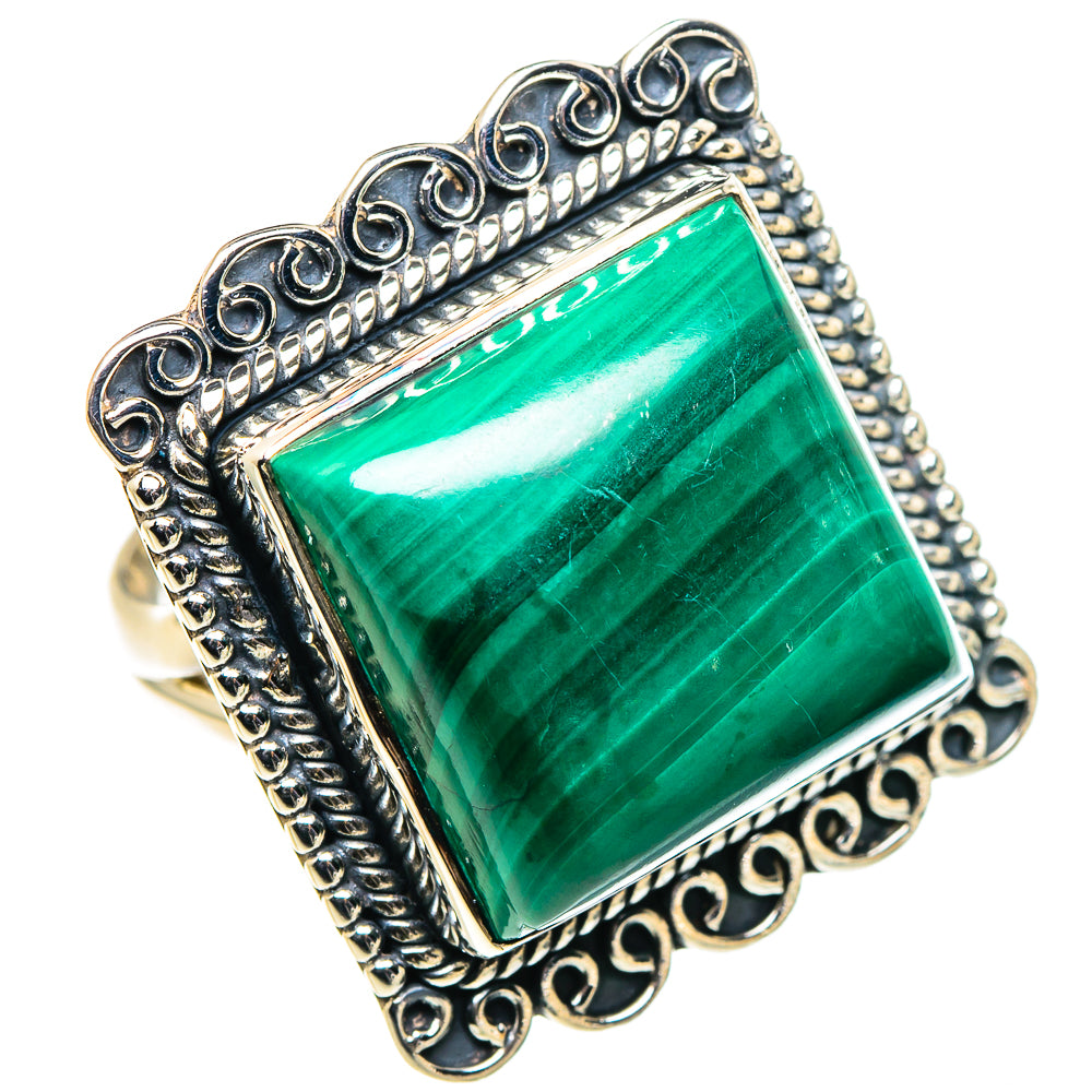 Malachite Rings handcrafted by Anasilvercos - RING94775