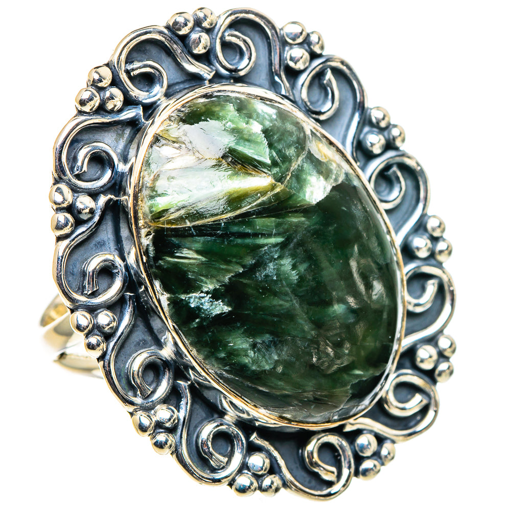 Seraphinite Rings handcrafted by Anasilvercos - RING94778 - Photo 2
